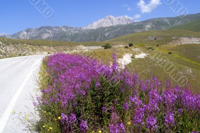The road of Campo Imperatore