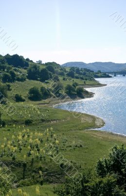 Lake of Campotosto in Abruzzi