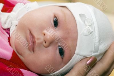 Baby on a mother hands