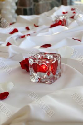 Candles with Rose Petals