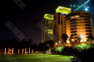 Night skyscrapers of Dubai
