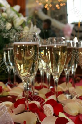 Glasses with champagne