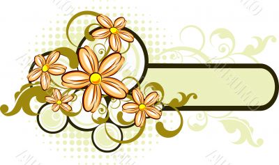 Floral banner.