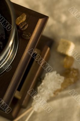 coffee-grinder and sugar