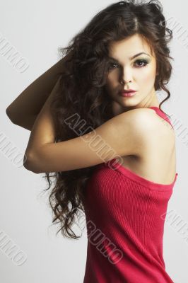 Portrait of sexy woman with beautiful make-up