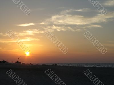 sunset on the ocean