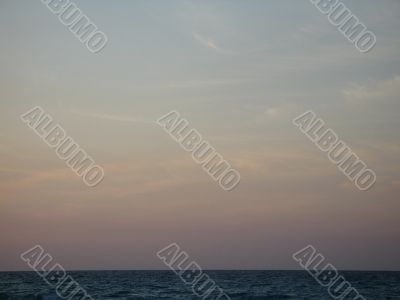 orange sunset on the ocean