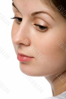 brown-eyed woman close-up portrait