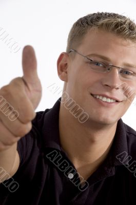 male wishing good luck