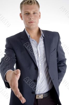 businessman offering handshake