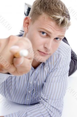 young blonde model posing