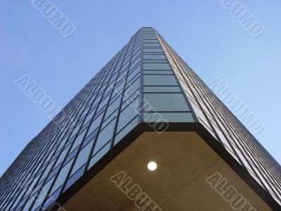 Corner of modern office building
