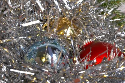Christmas balls in christmas-tree decorations