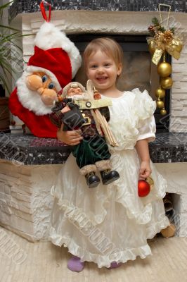 Xmas Child with Santa Claus