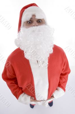 high angle view of santa clause