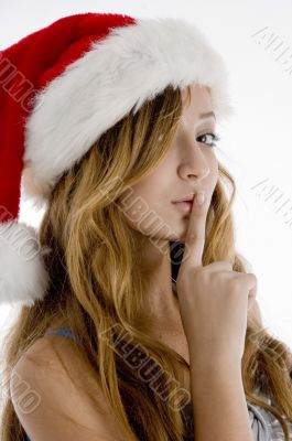 girl instructing to keep silent