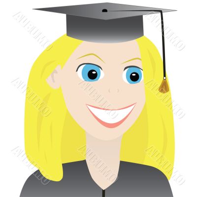 Young woman graduating