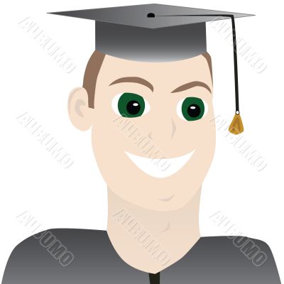 Young man graduating