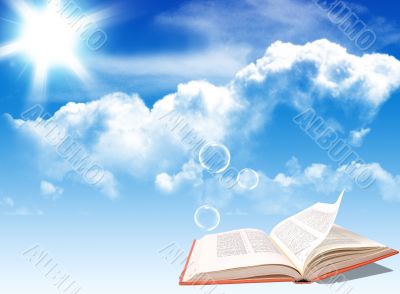 Book under the sky