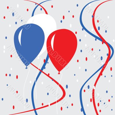 Baloons and confetti