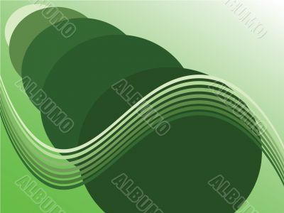 Green waves background
