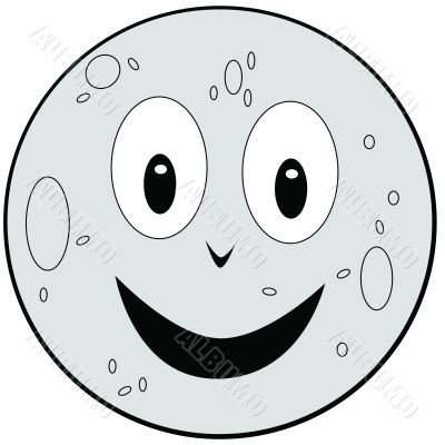 Cartoon moon