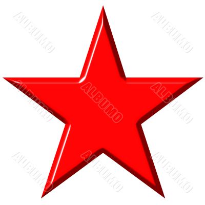 3D Cummunist Red Star