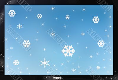 The screen with a snowflake