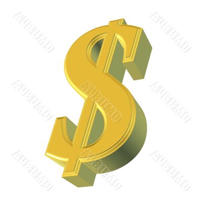 3d dollar symbol