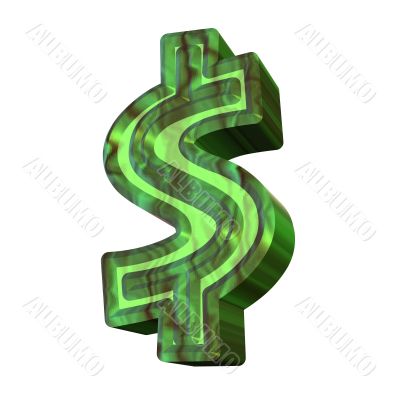 3d dollar symbol