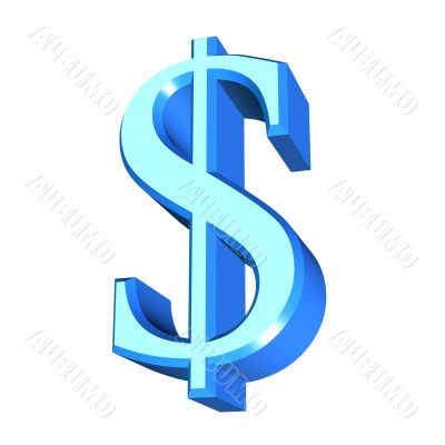 3d dollar symbol
