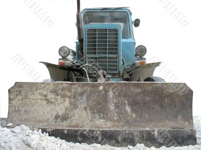 Bulldozer tractor at work