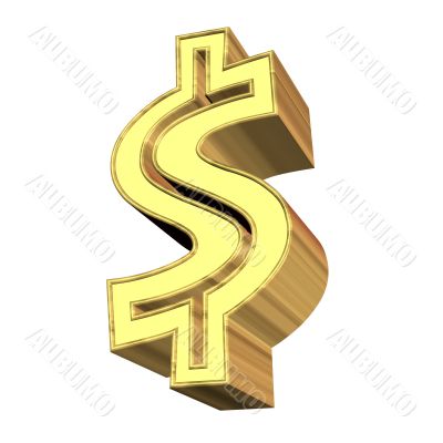 3d dollar symbol