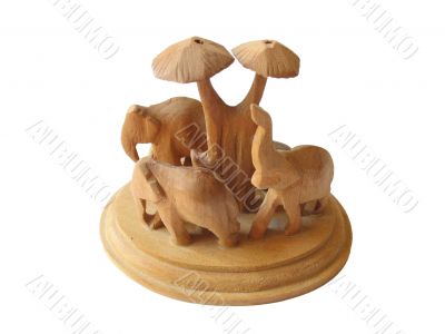 Indian elephant sandal-wood figurine