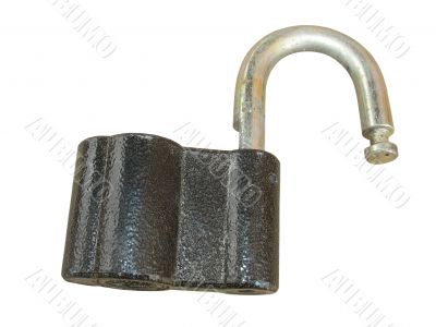 Old opened padlock