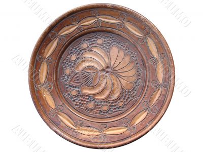 Hand made wooden plate