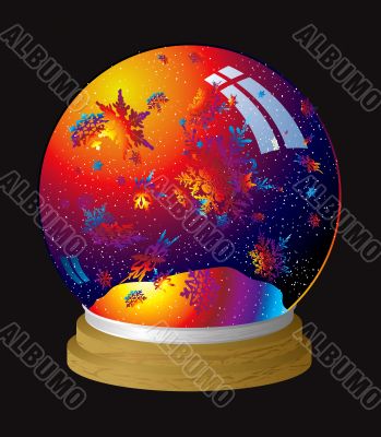 rainbow snowglobe