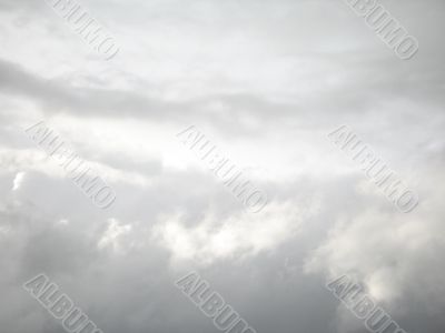 white clouds from above