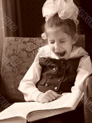 yawning girl