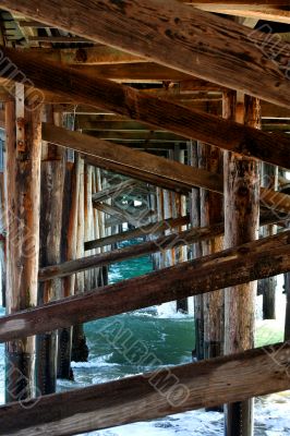 Pilings Under Pier