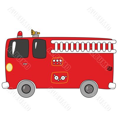 Cartoon firetruck