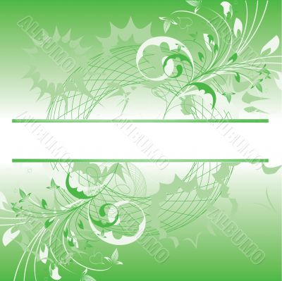 Floral background with a frame for a text.