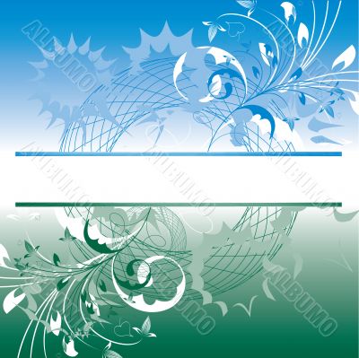 Floral background with a frame for a text.