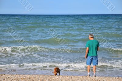 man with dog