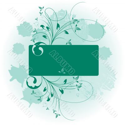Floral background with a frame for a text.