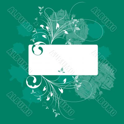Floral background with a frame for a text.