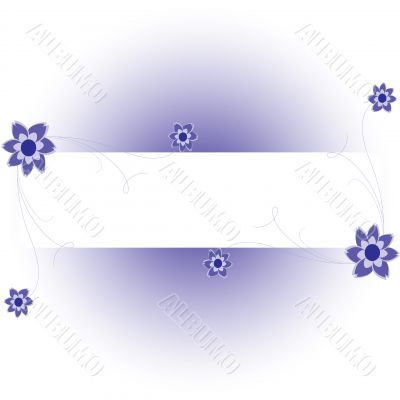 Floral background with a frame for a text.