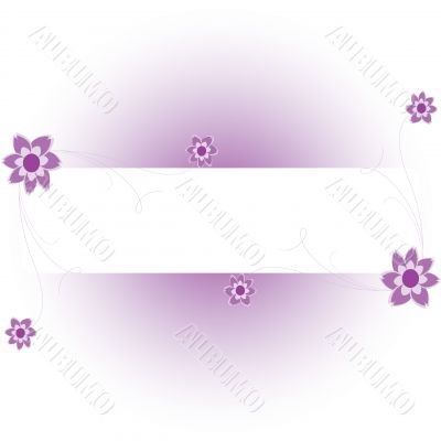 Floral background with a frame for a text.