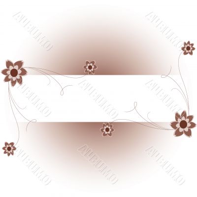 Floral background with a frame for a text.