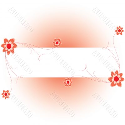 Floral background with a frame for a text.